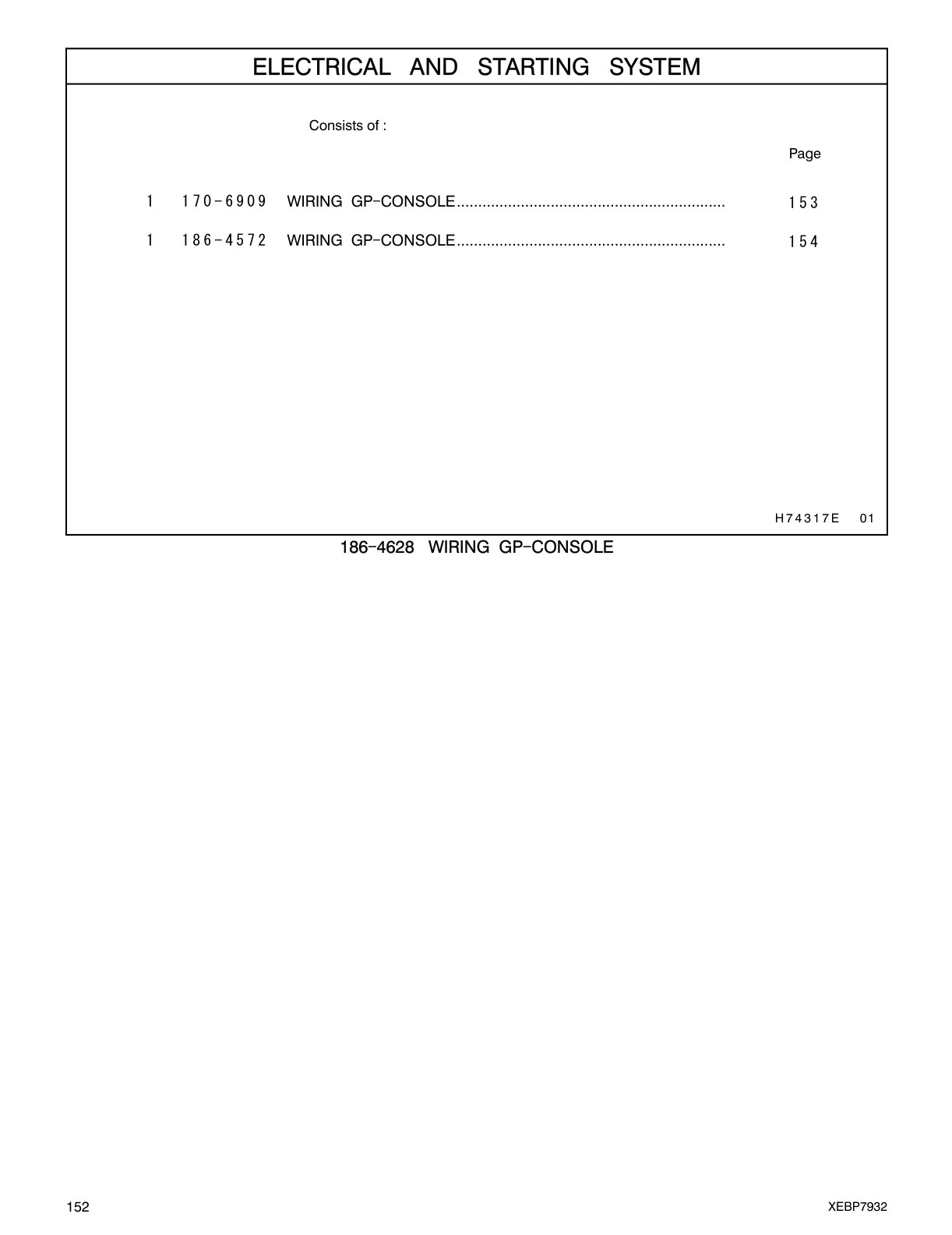 170-6909 - WIRING GP-CONSOLE