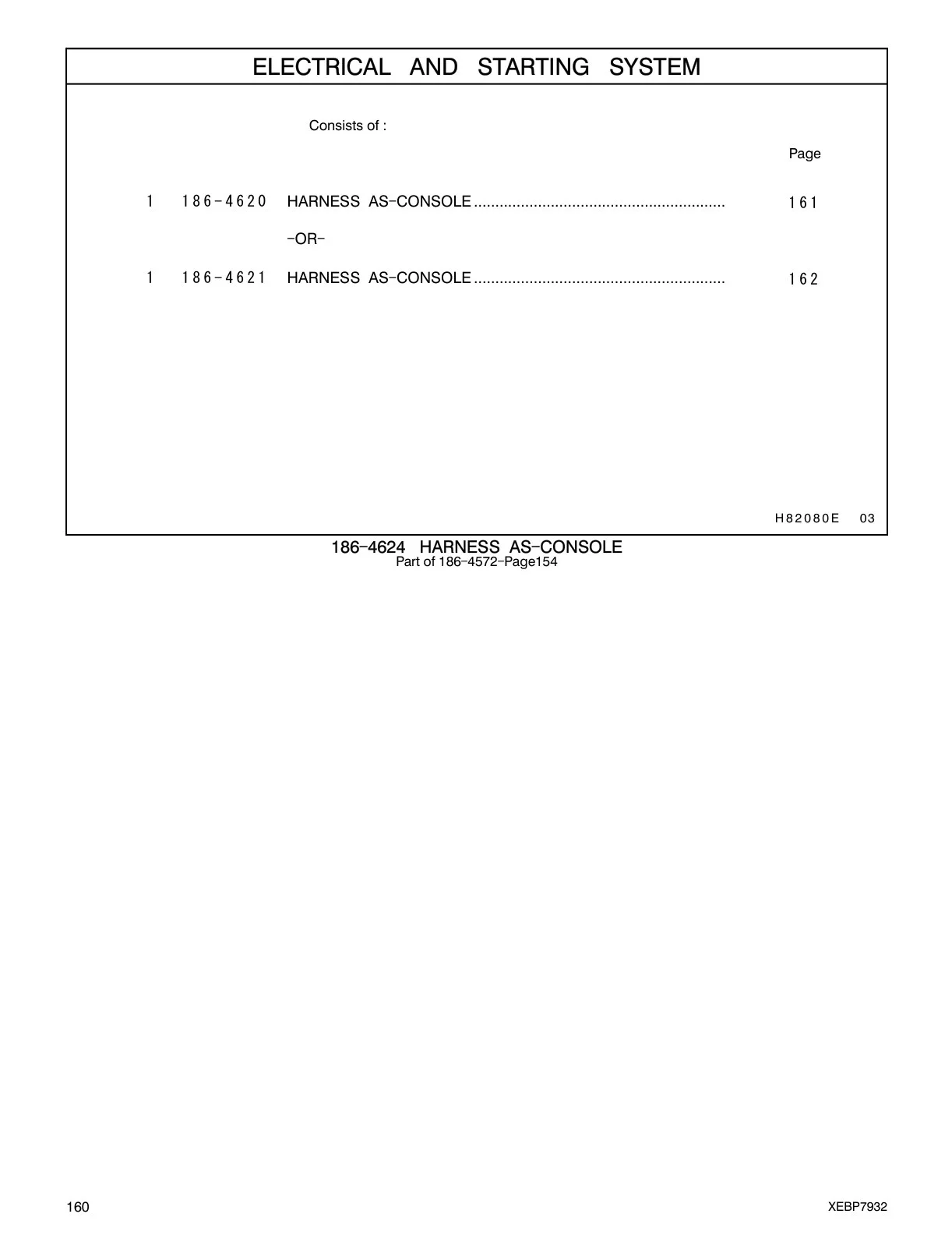 186-4621 - HARNESS AS-CONSOLE