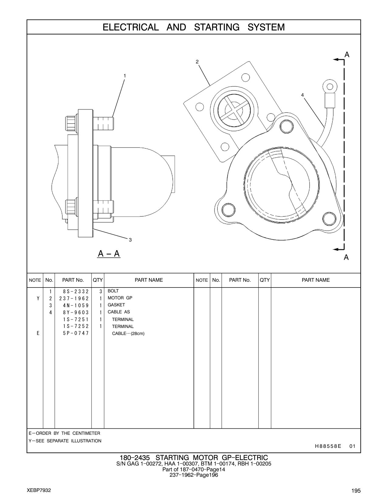 237-1962 MOTOR GP CAT parts manual diagram