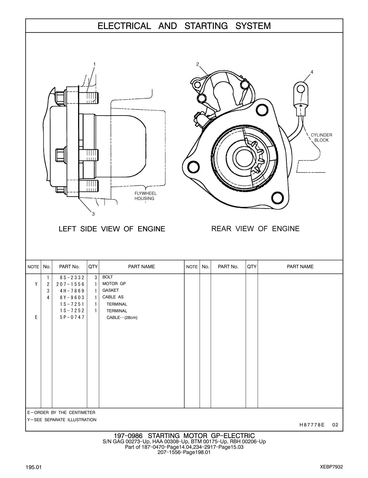 207-1556 MOTOR GP CAT parts manual diagram