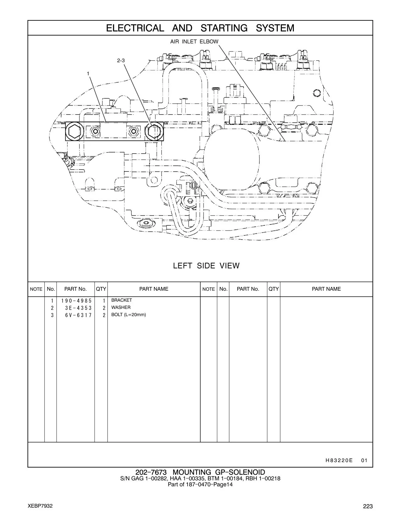 190-4985 - BRACKET