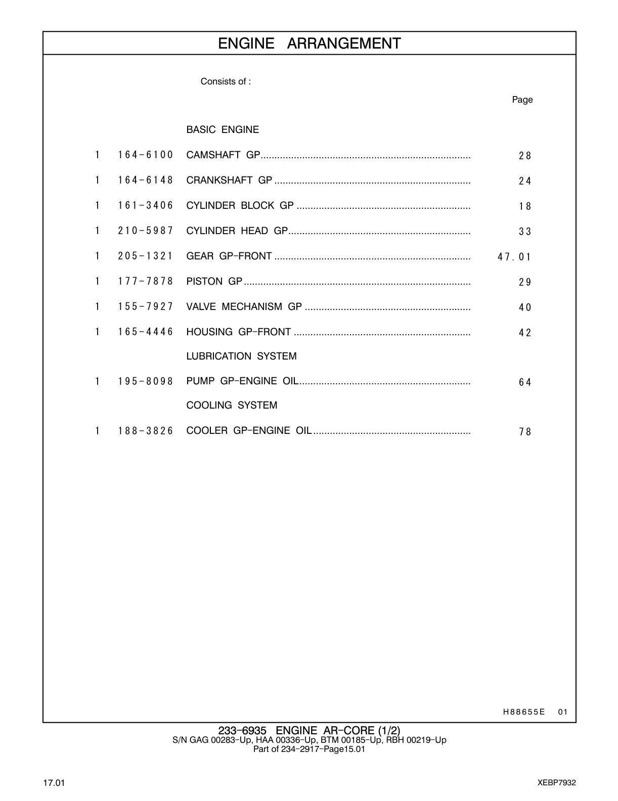 205-1321 - GEAR GP-FRONT