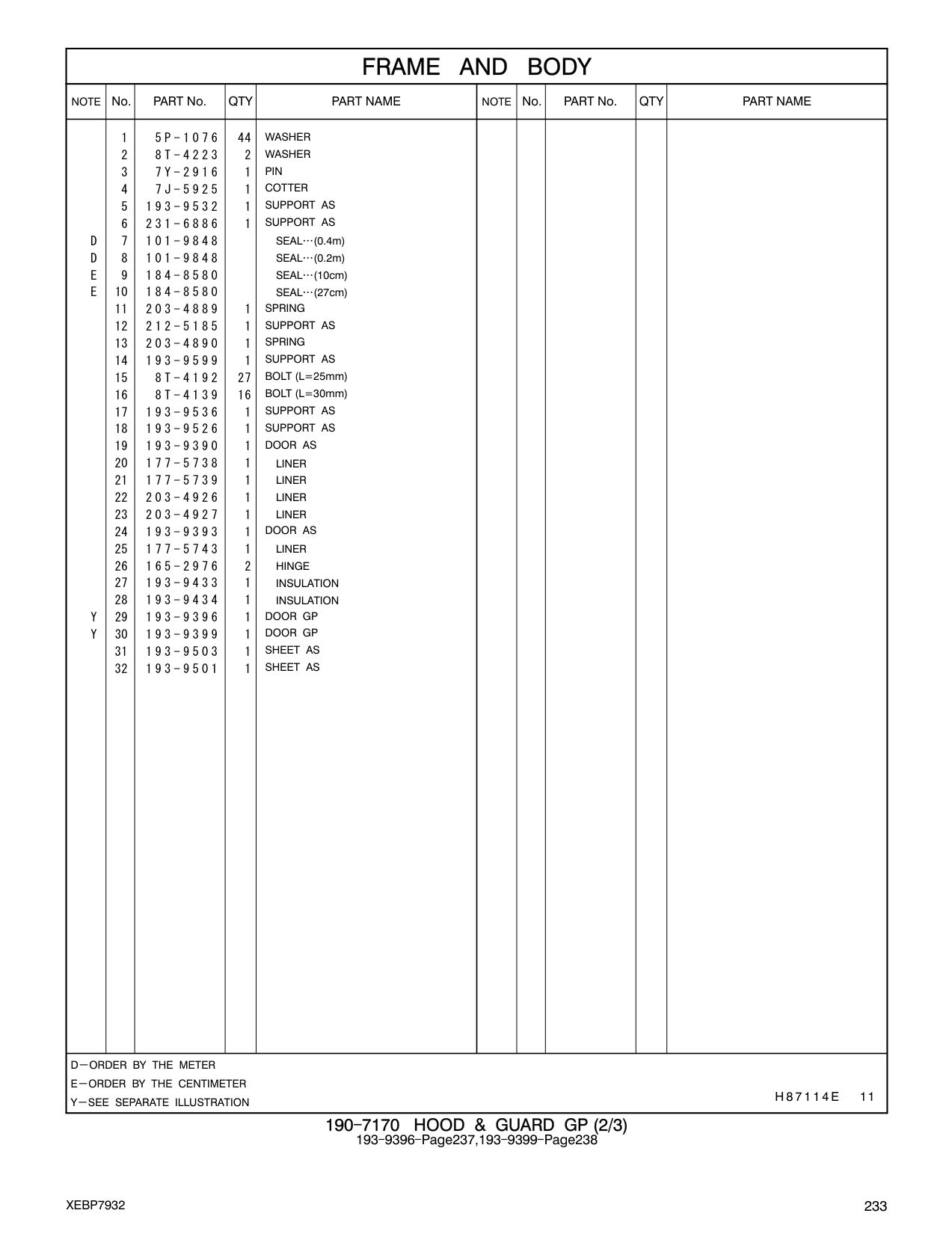 193-9532 SUPPORT AS CAT parts manual diagram