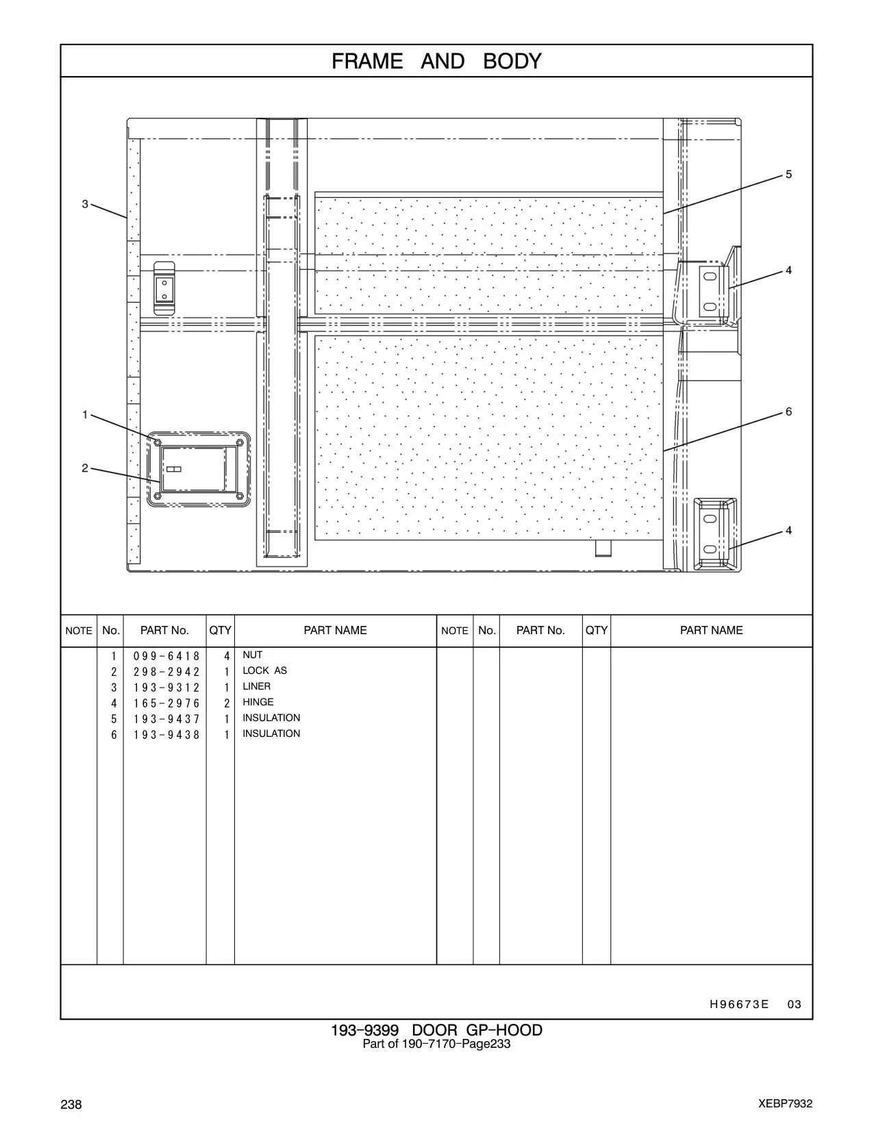193-9437 INSULATION CAT parts manual diagram