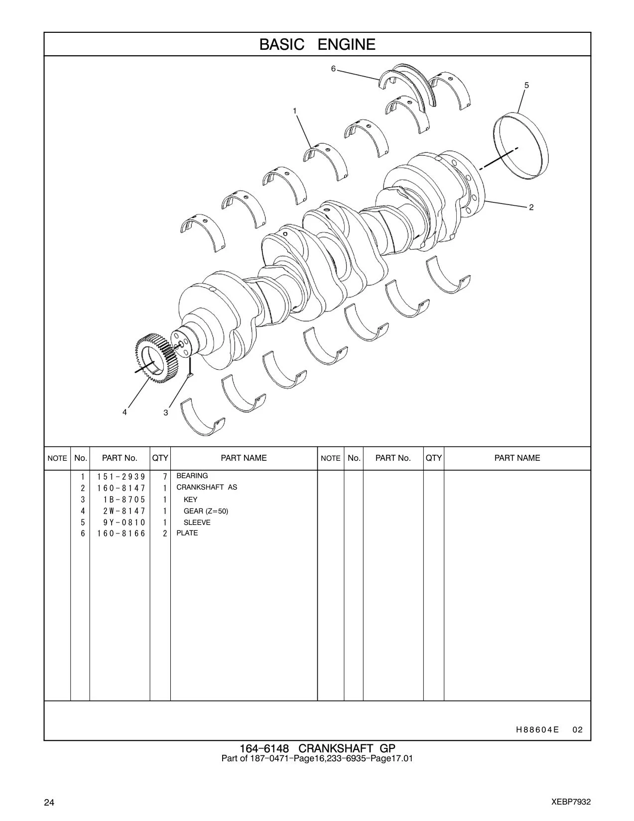 9Y-0810 SLEEVE CAT parts manual diagram
