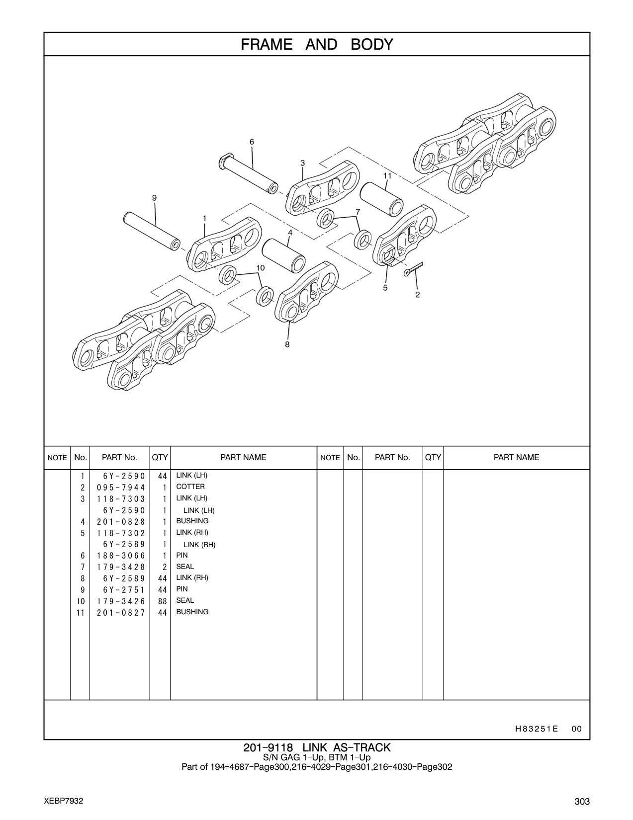188-3066 PIN CAT parts manual diagram