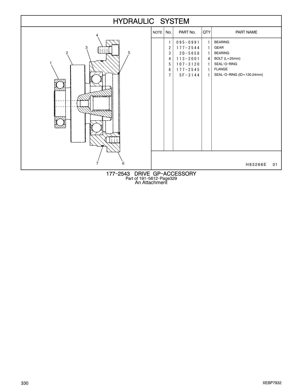 177-2545 FLANGE CAT parts manual diagram