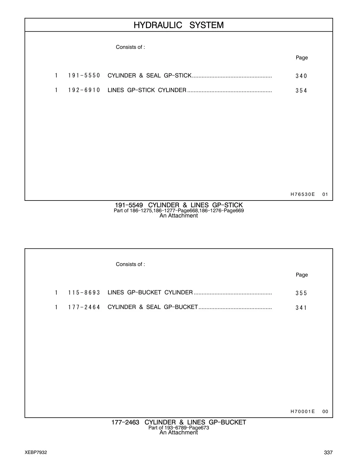 115-8693 - LINES GP-BUCKET CYLINDER