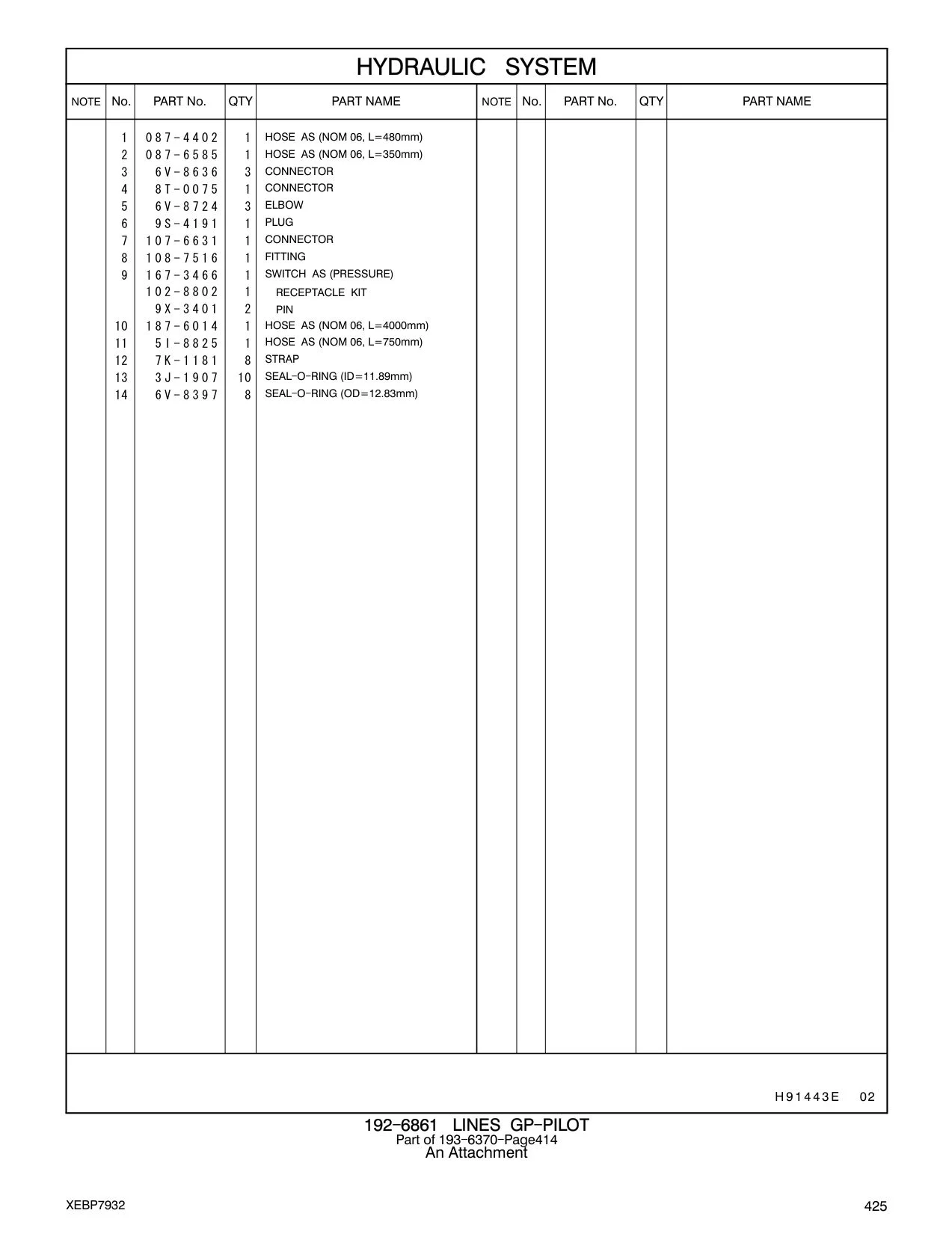 087-6585 - HOSE AS (NOM 06, L=350mm)