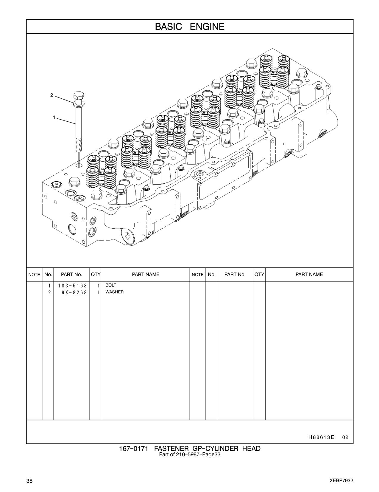 183-5163 BOLT CAT parts manual diagram