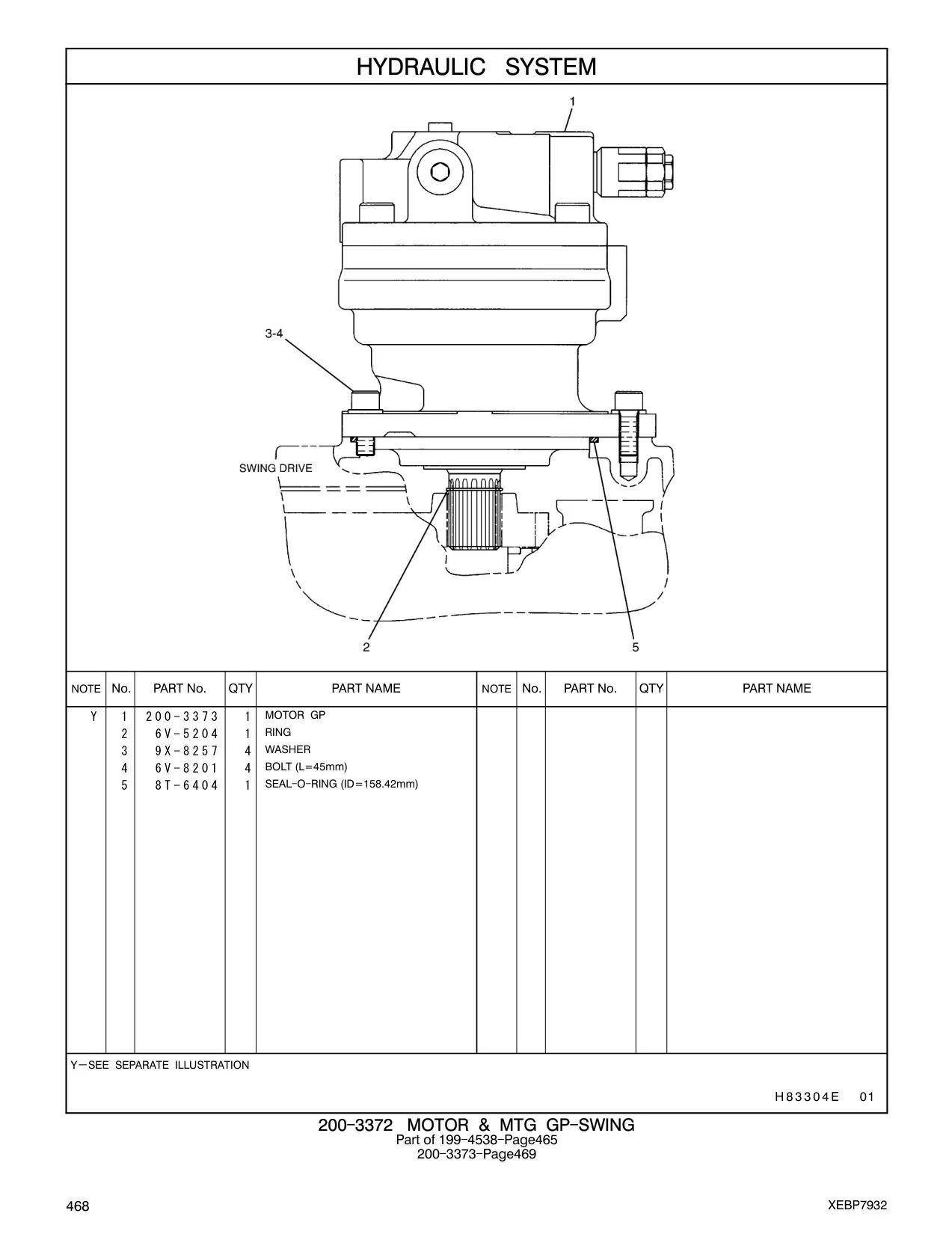 200-3373 MOTOR GP CAT parts manual diagram