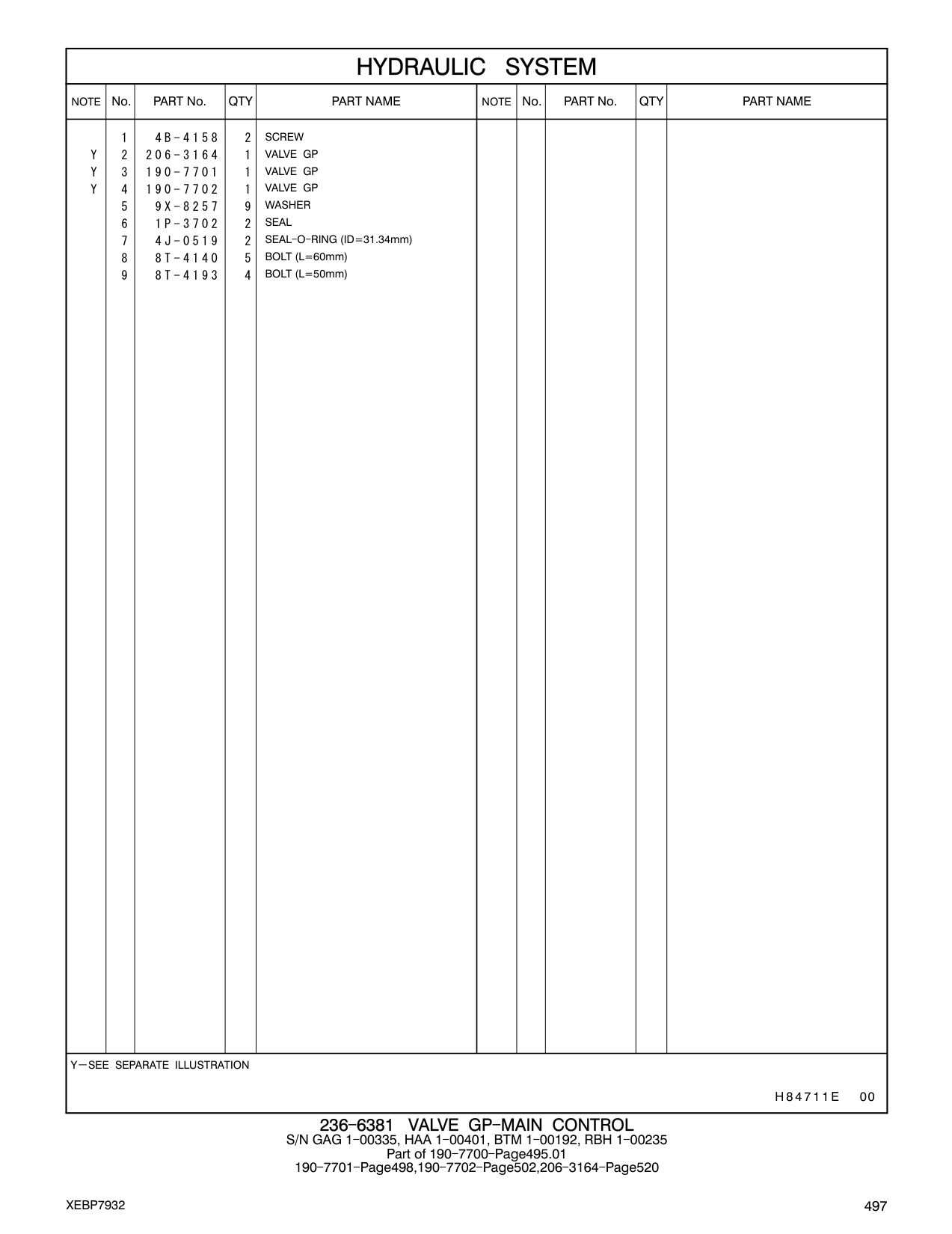 206-3164 VALVE GP CAT parts manual diagram