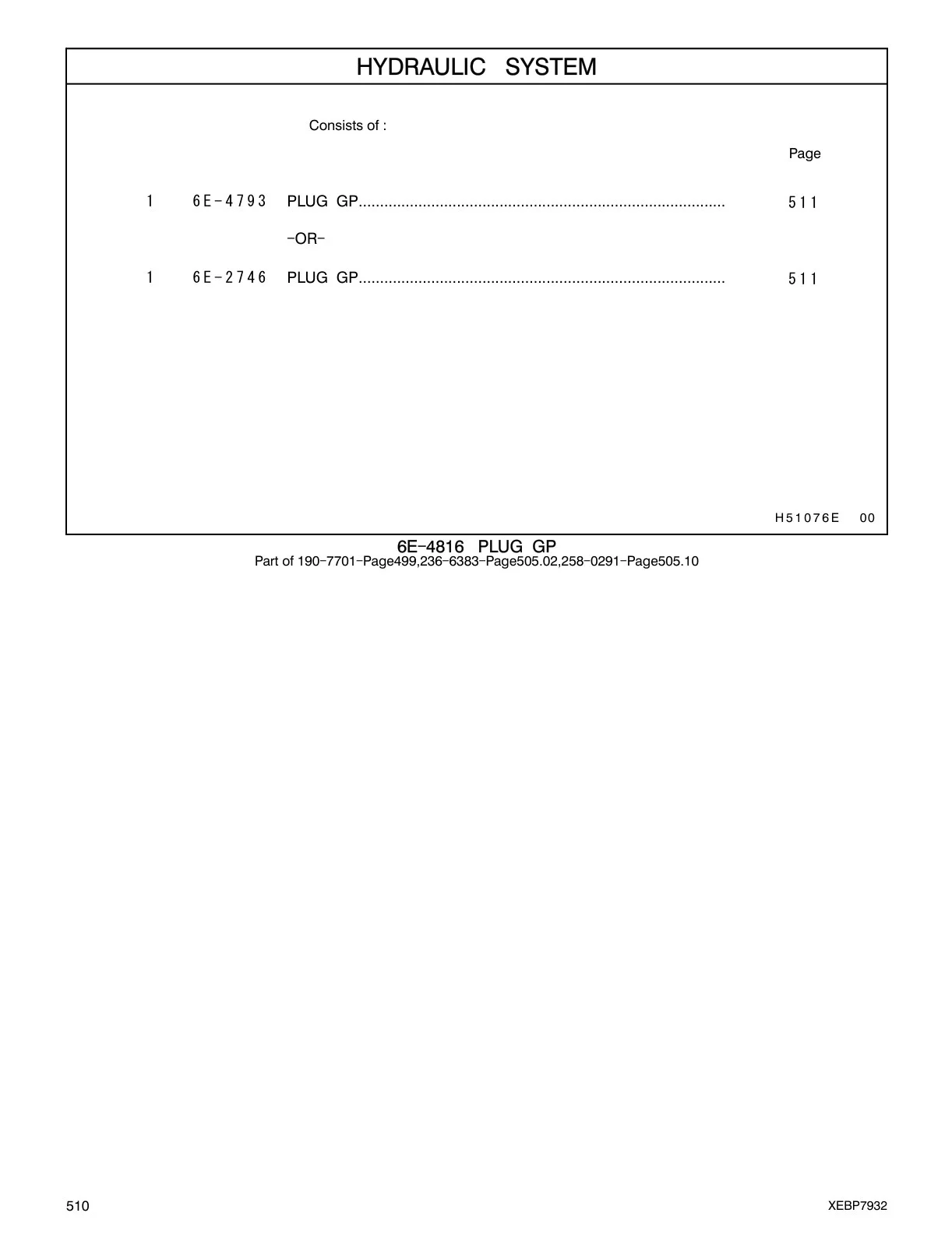 6E-2746 - PLUG GP
