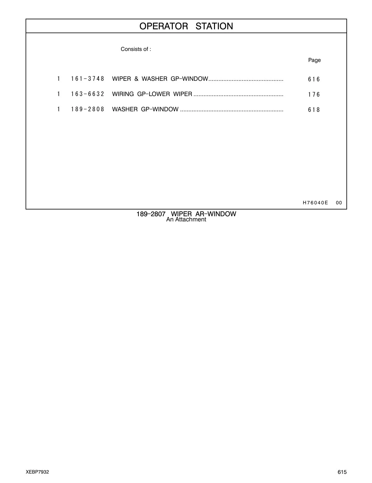 161-3748 - WIPER & WASHER GP-WINDOW