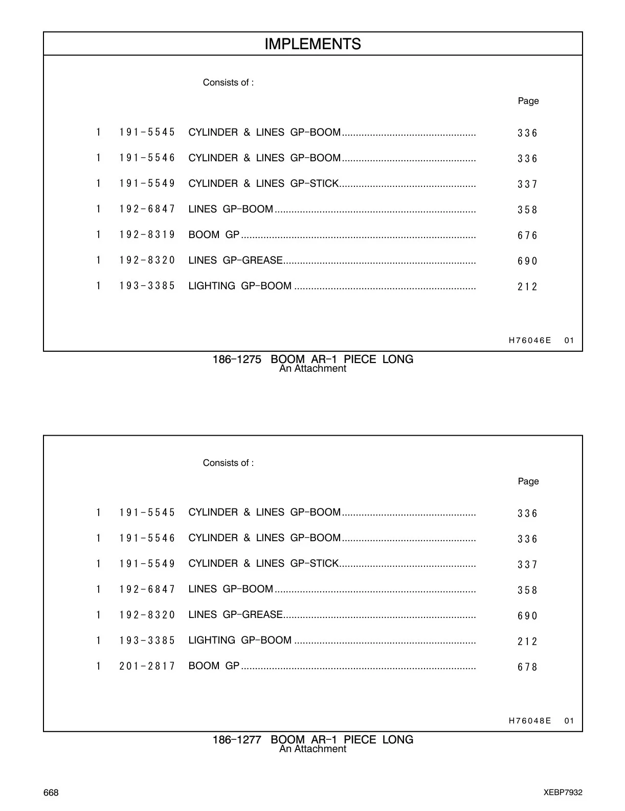 191-5545 - CYLINDER & LINES GP-BOOM