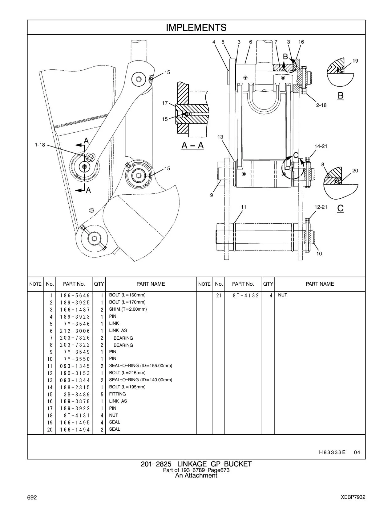 203-7322 BEARING CAT parts manual diagram