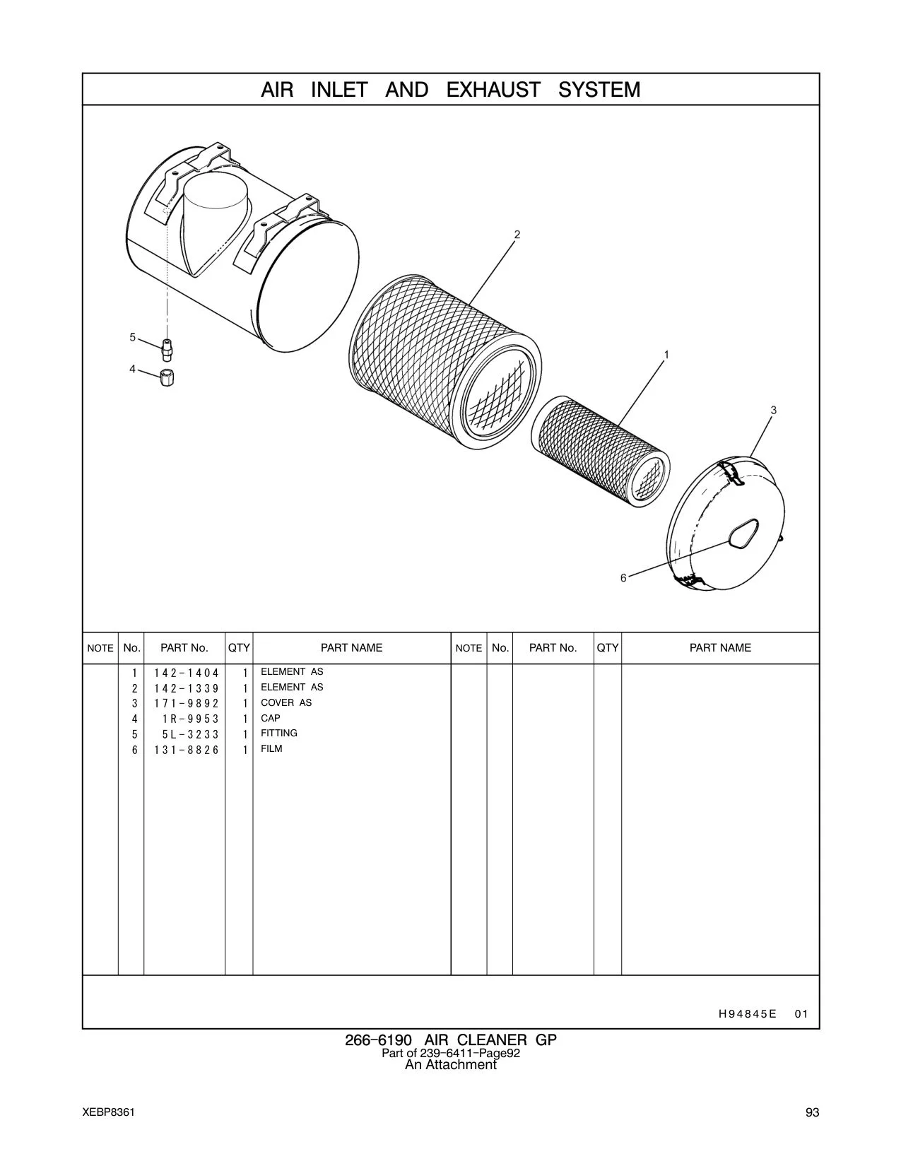 171-9892 COVER AS CAT parts manual diagram