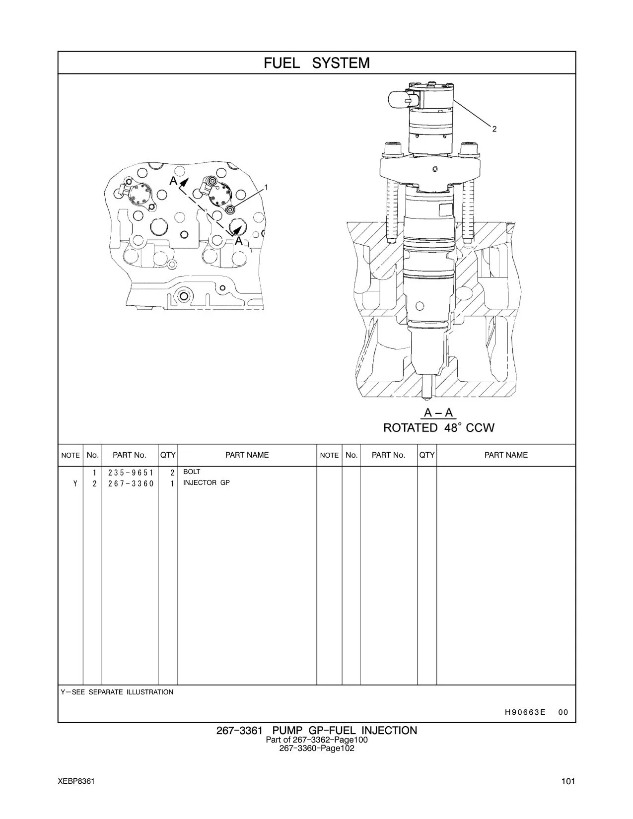 267-3360 INJECTOR GP CAT parts manual diagram