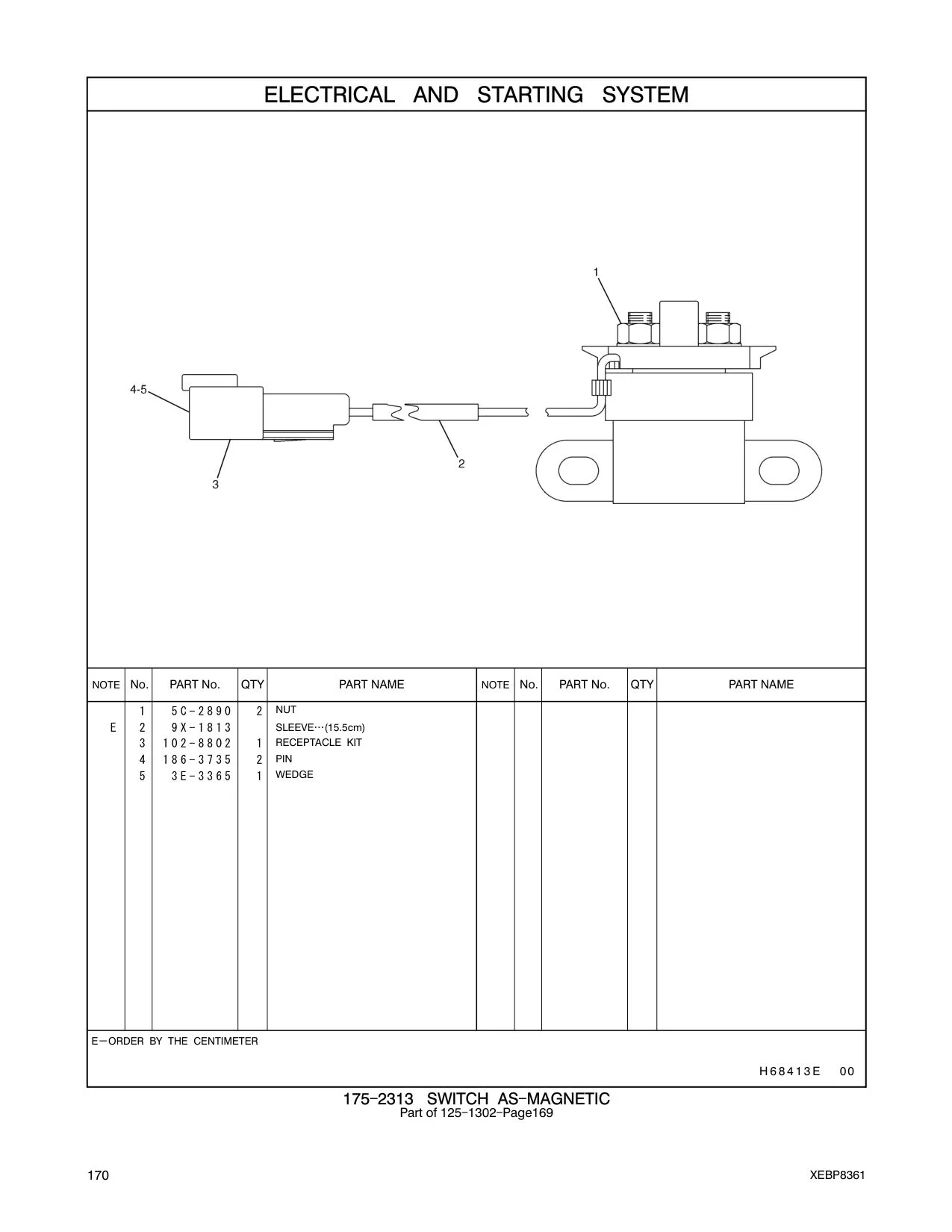 3E-3365 - WEDGE-RECEPTACLE LOCK (2-PIN)