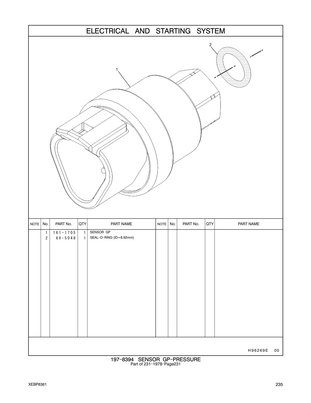 161-1705 - SENSOR GP