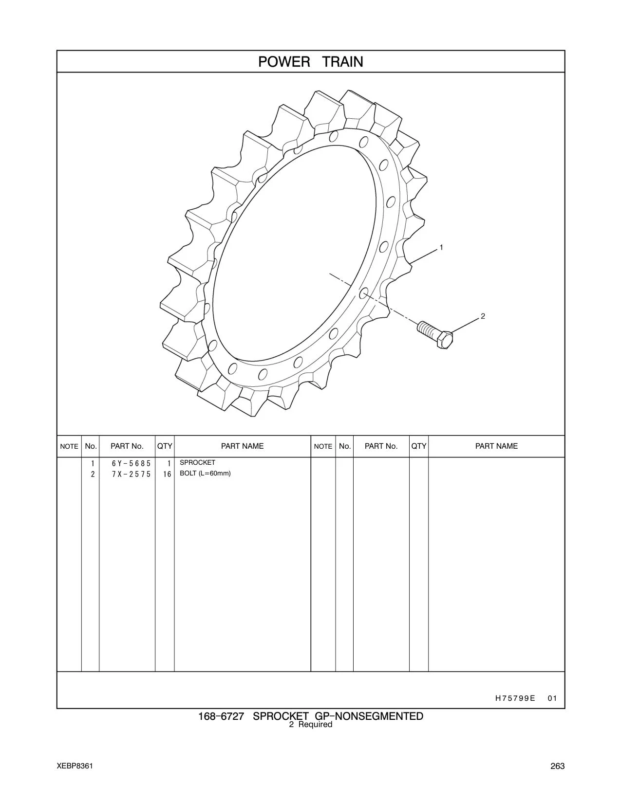 6Y-5685 - SPROCKET