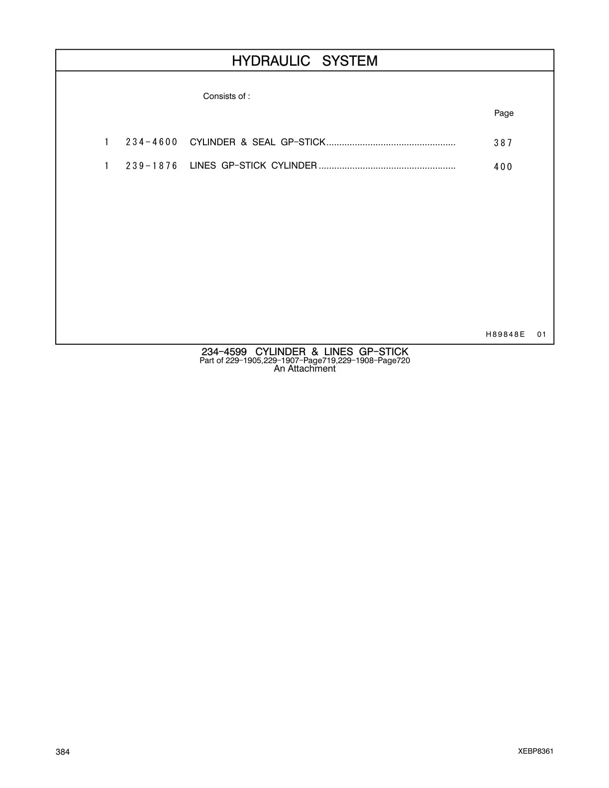 239-1876 - LINES GP-STICK CYLINDER