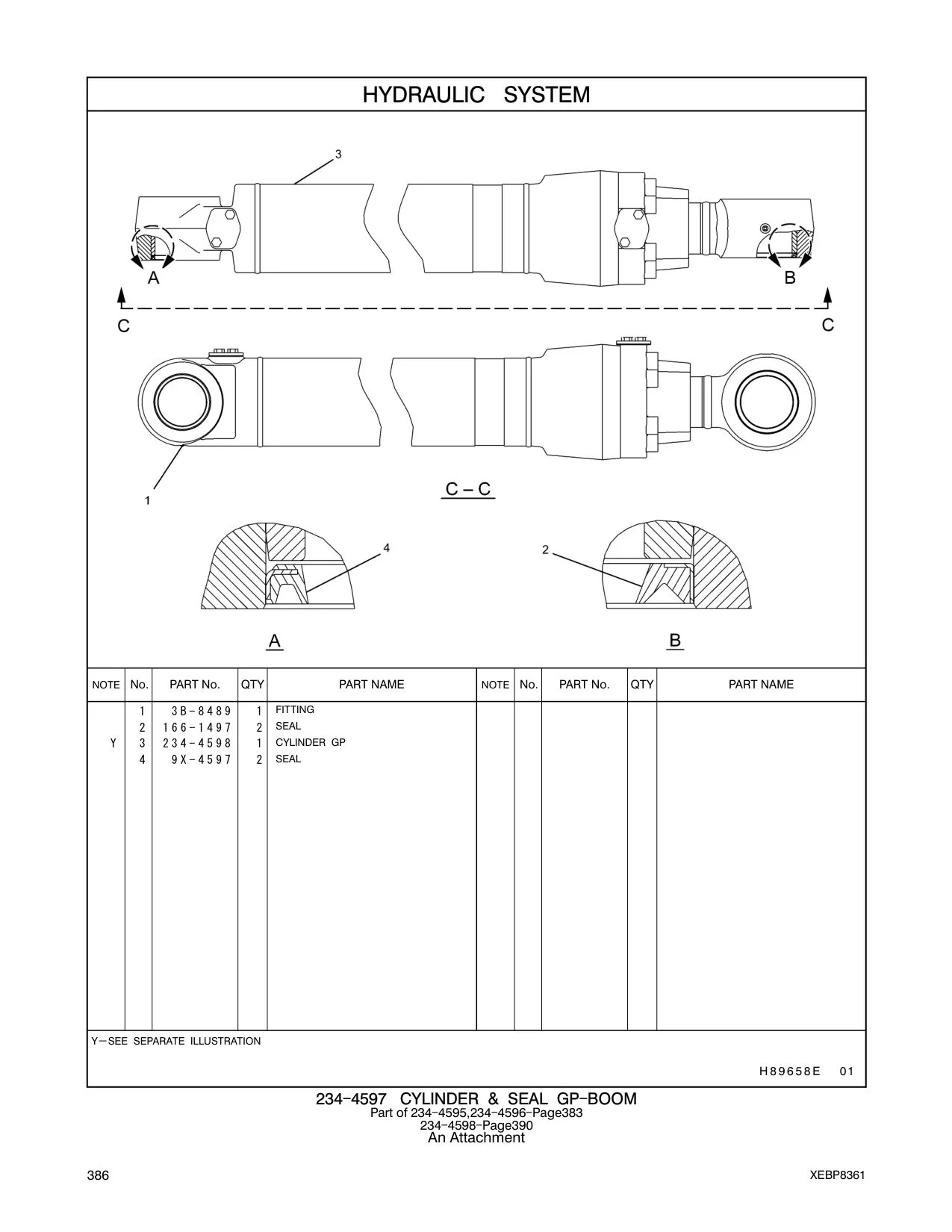 234-4598 CYLINDER GP CAT parts manual diagram