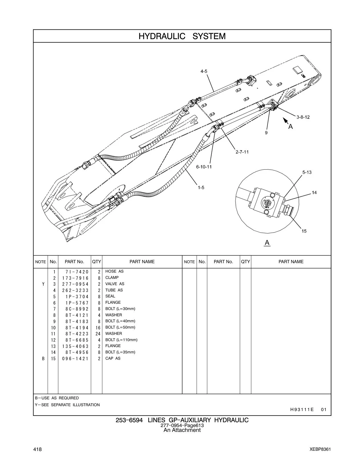 262-3233 TUBE AS CAT parts manual diagram