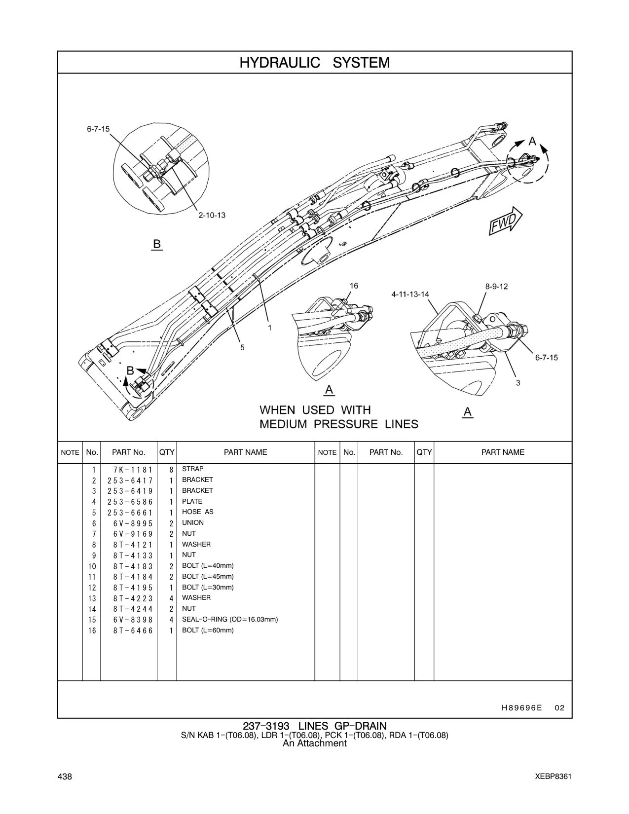 253-6586 PLATE CAT parts manual diagram