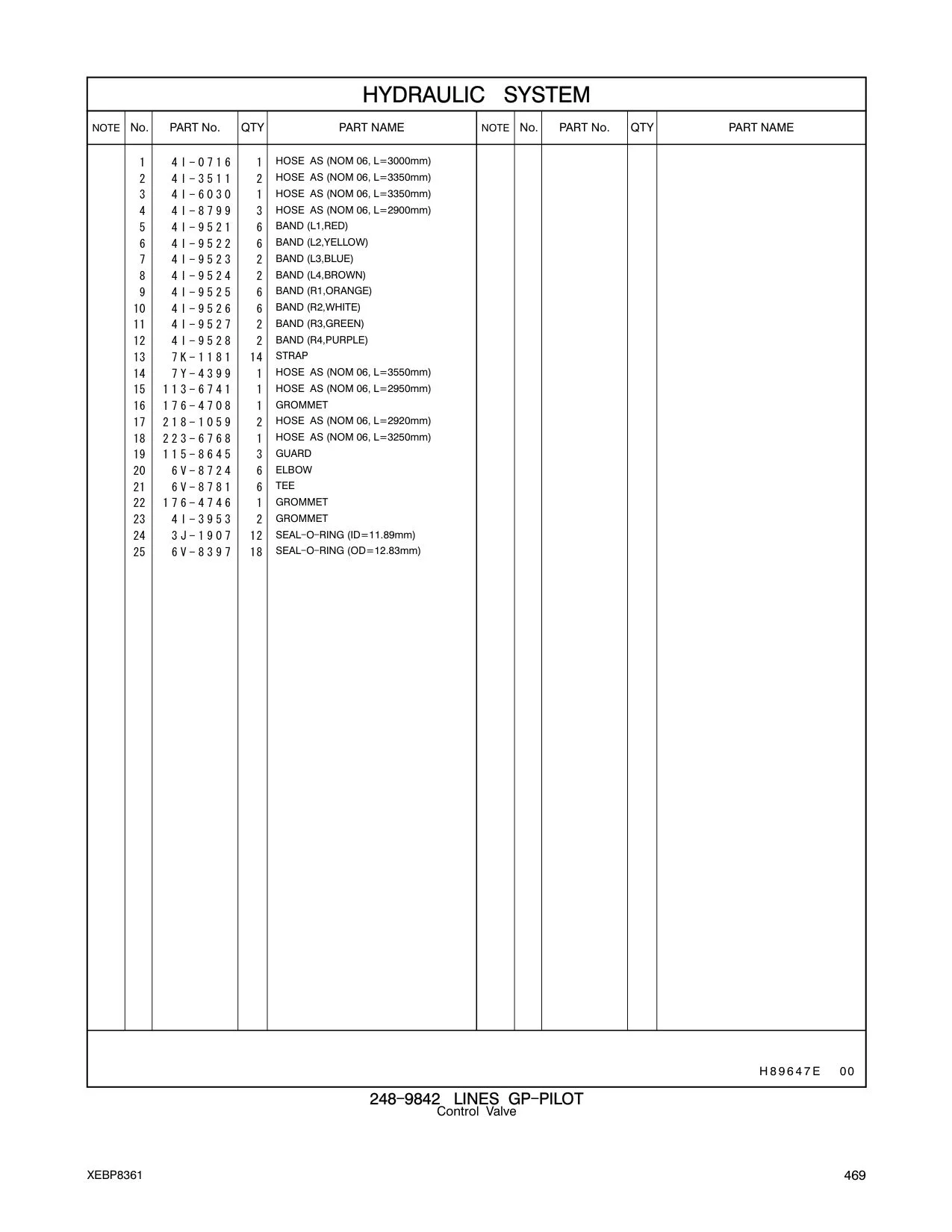 4I-8799 - HOSE AS (NOM 06, L=2900mm)