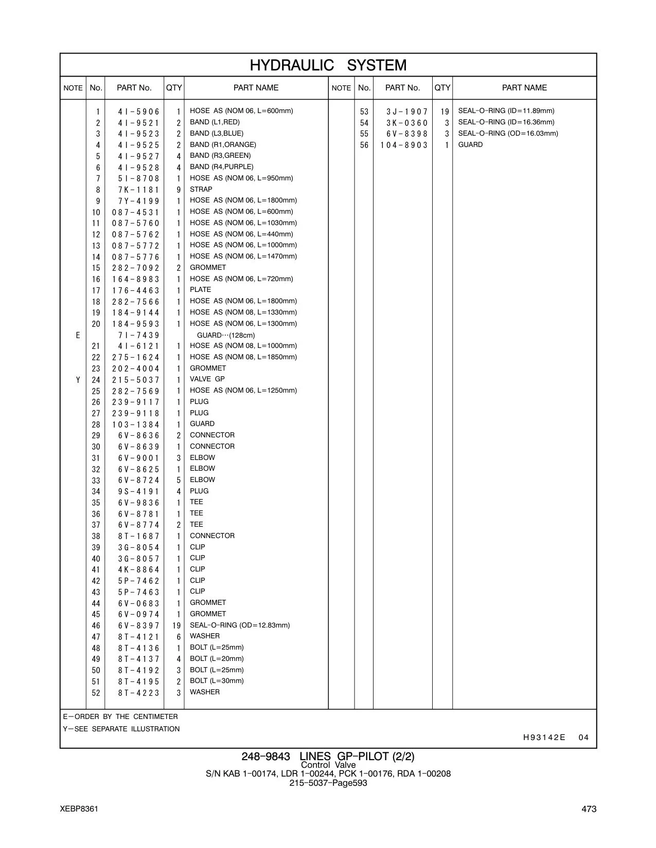 282-7566 - HOSE AS (NOM 06, L=1800mm)