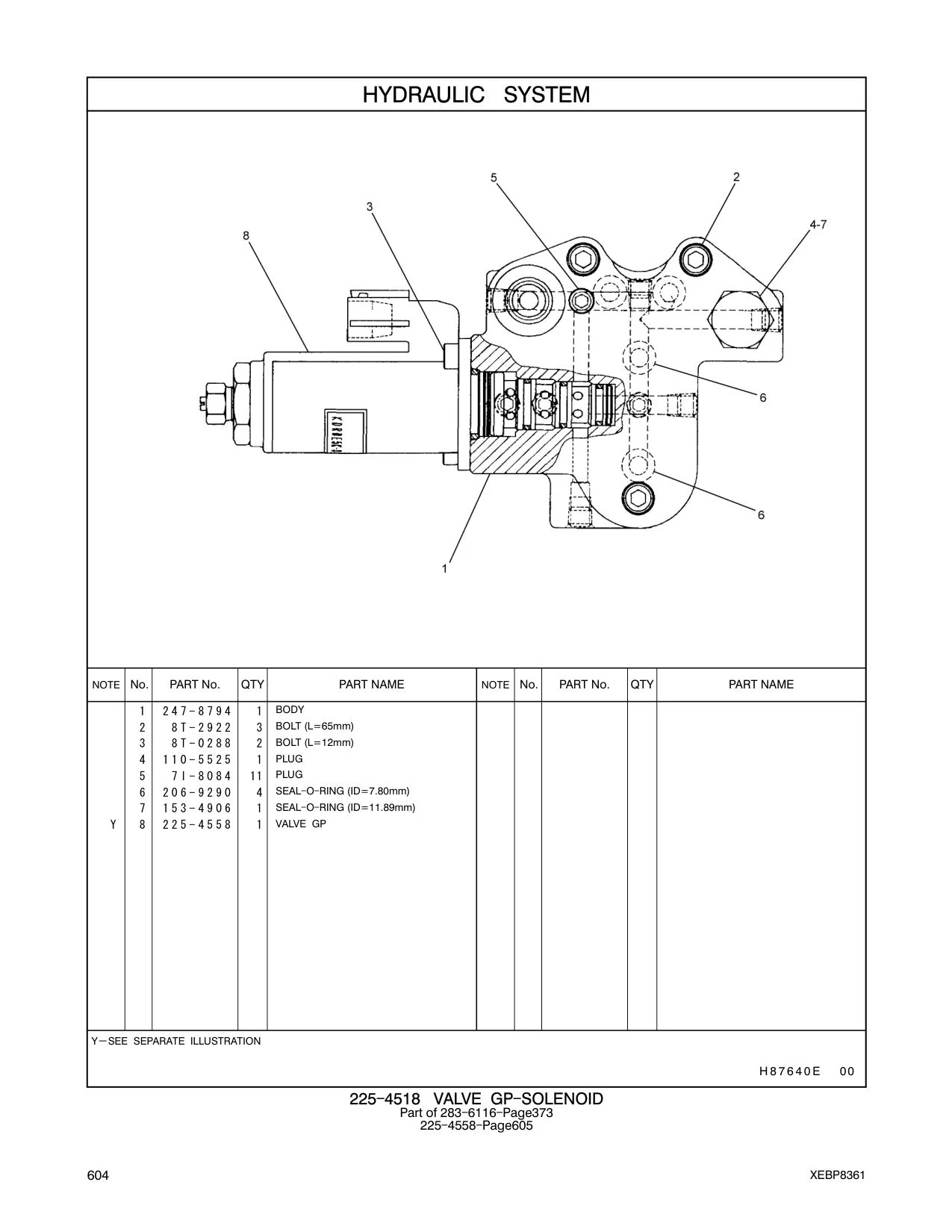 247-8794 BODY CAT parts manual diagram