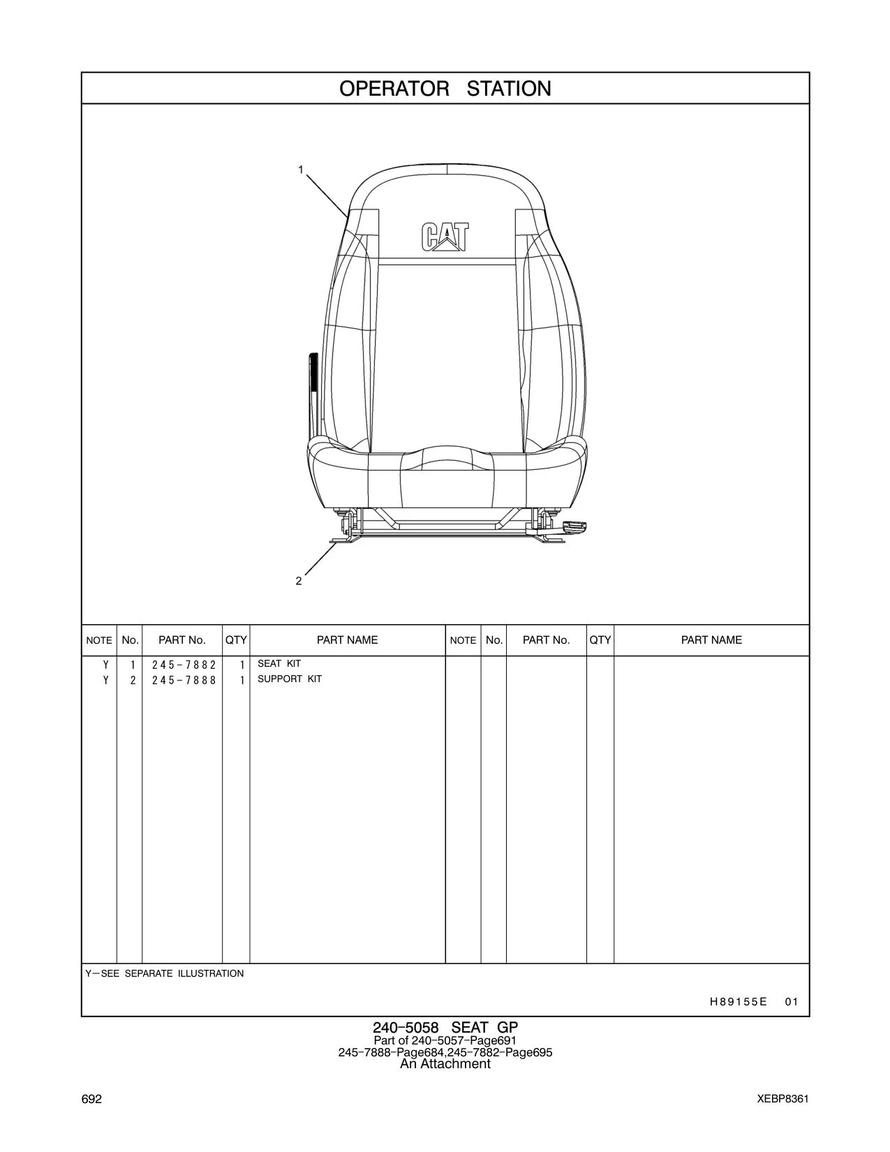 245-7882 - SEAT KIT