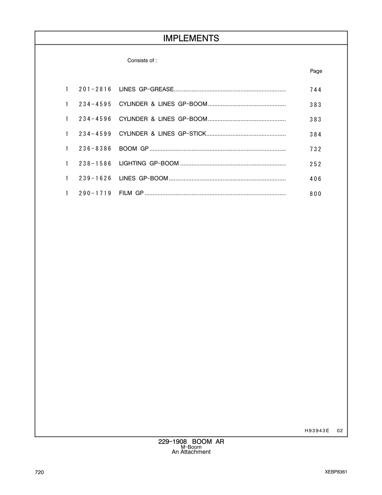 239-1626 - LINES GP-BOOM