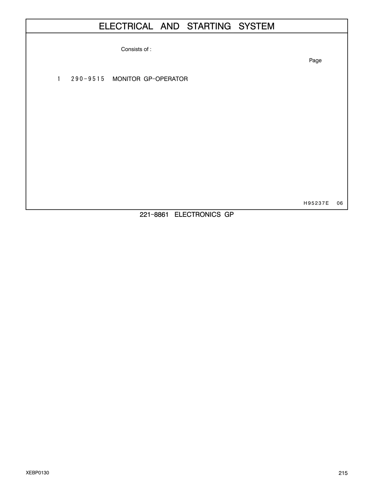 290-9515 - MONITOR GP - OPERATOR