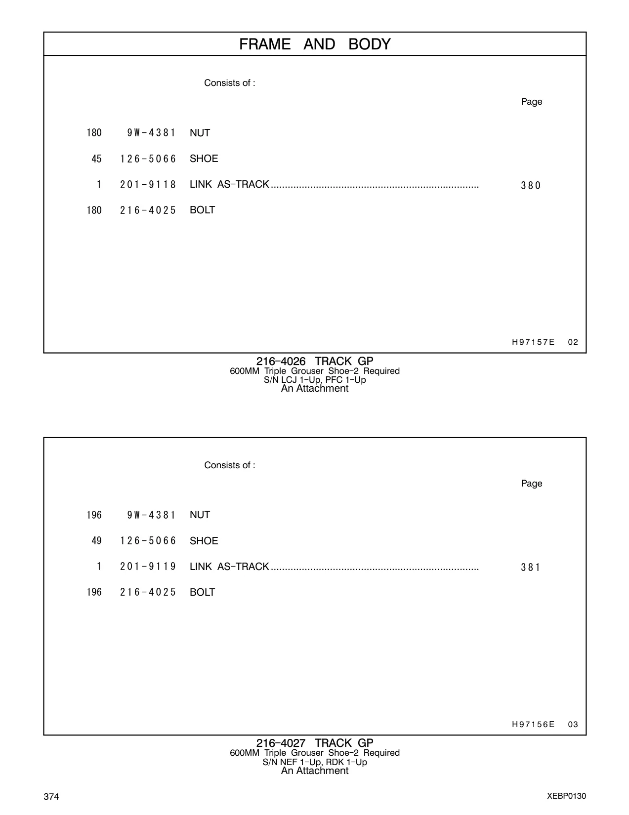 201-9119 - LINK AS - TRACK ..........................................................................