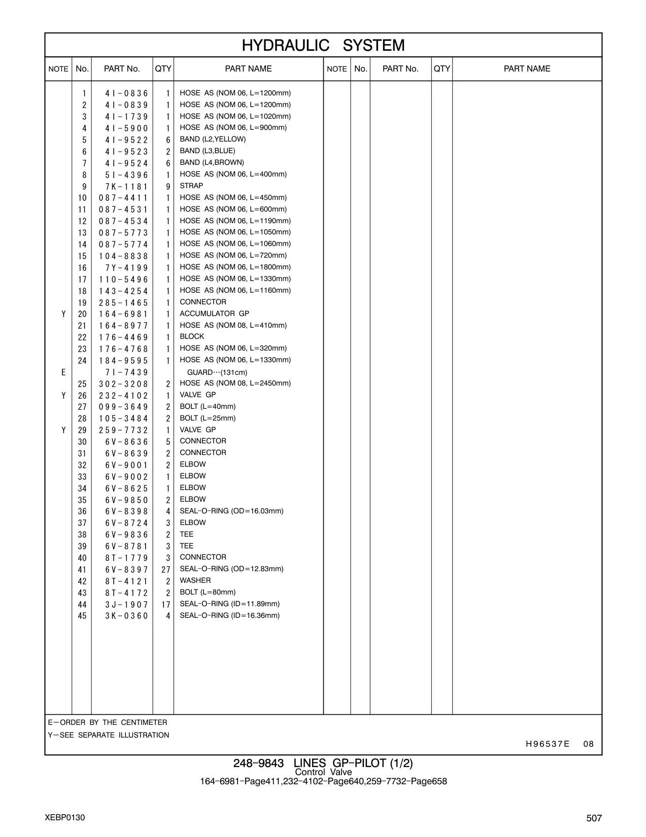 302-3208 - HOSE AS (NOM 08, L=2450mm)