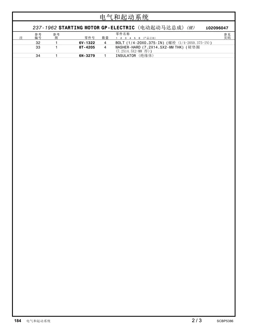 6V-1322 - BOLT (1/4-20X0.375-IN)