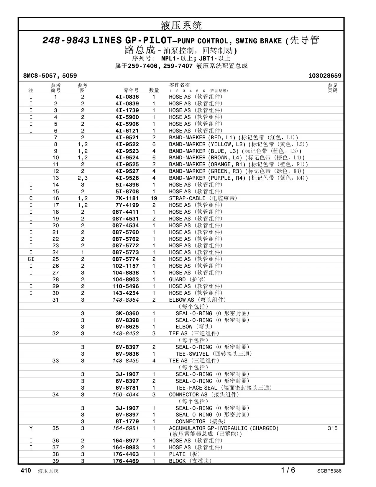 148-8435 TEEAS · S/N MPL1- CAT parts manual diagram