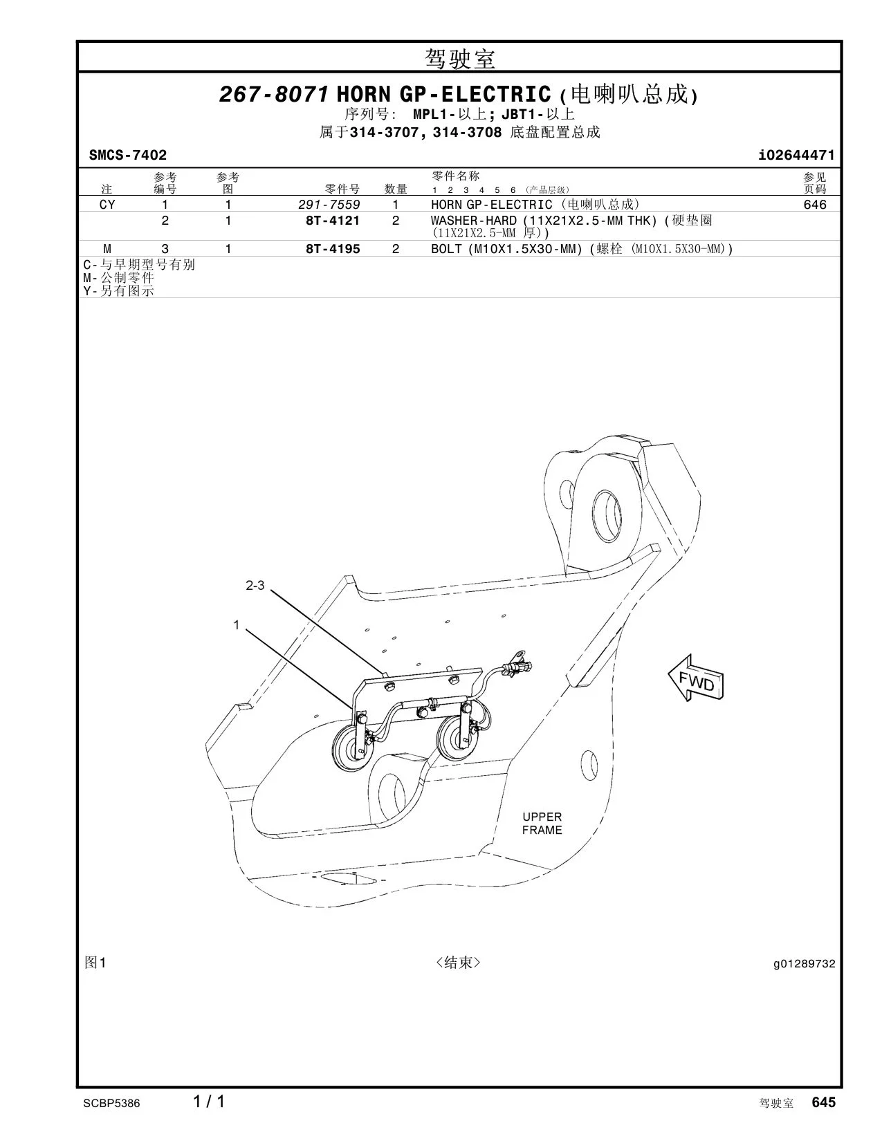 291-7559 - HORN GP-ELECTRIC