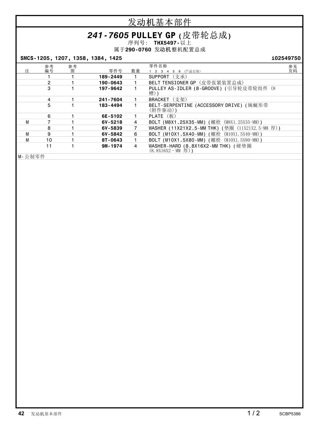 6V-5839 - WASHER (11X21X2.5-MM THK)