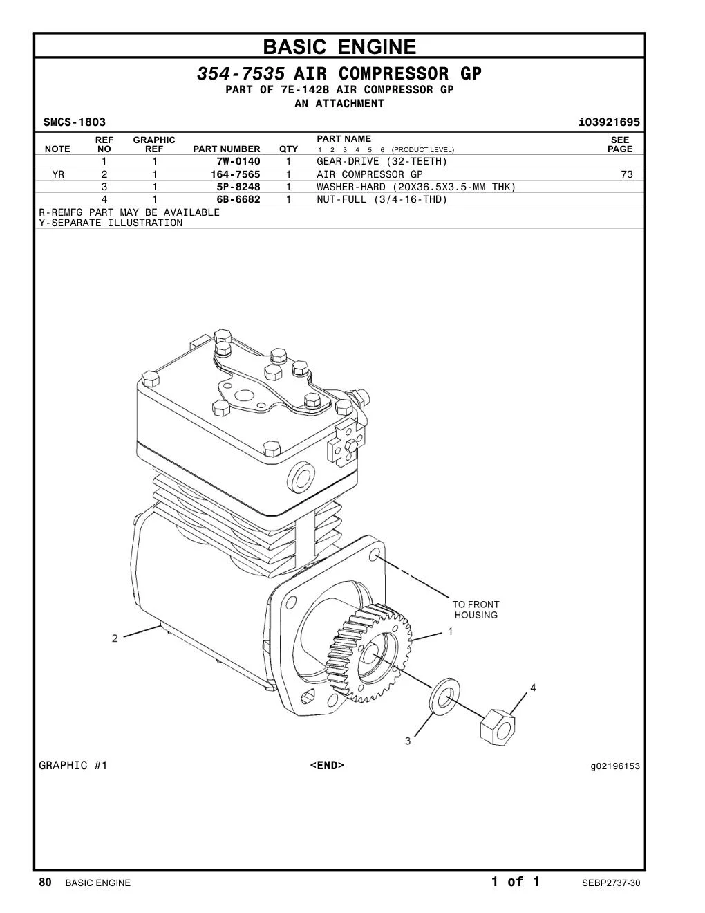 164-7565 - AIR COMPRESSOR GP