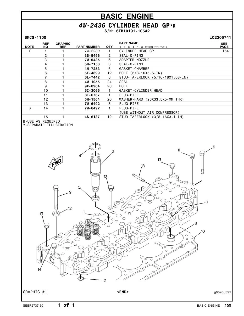 7W-2203 - CYLINDER HEAD GP