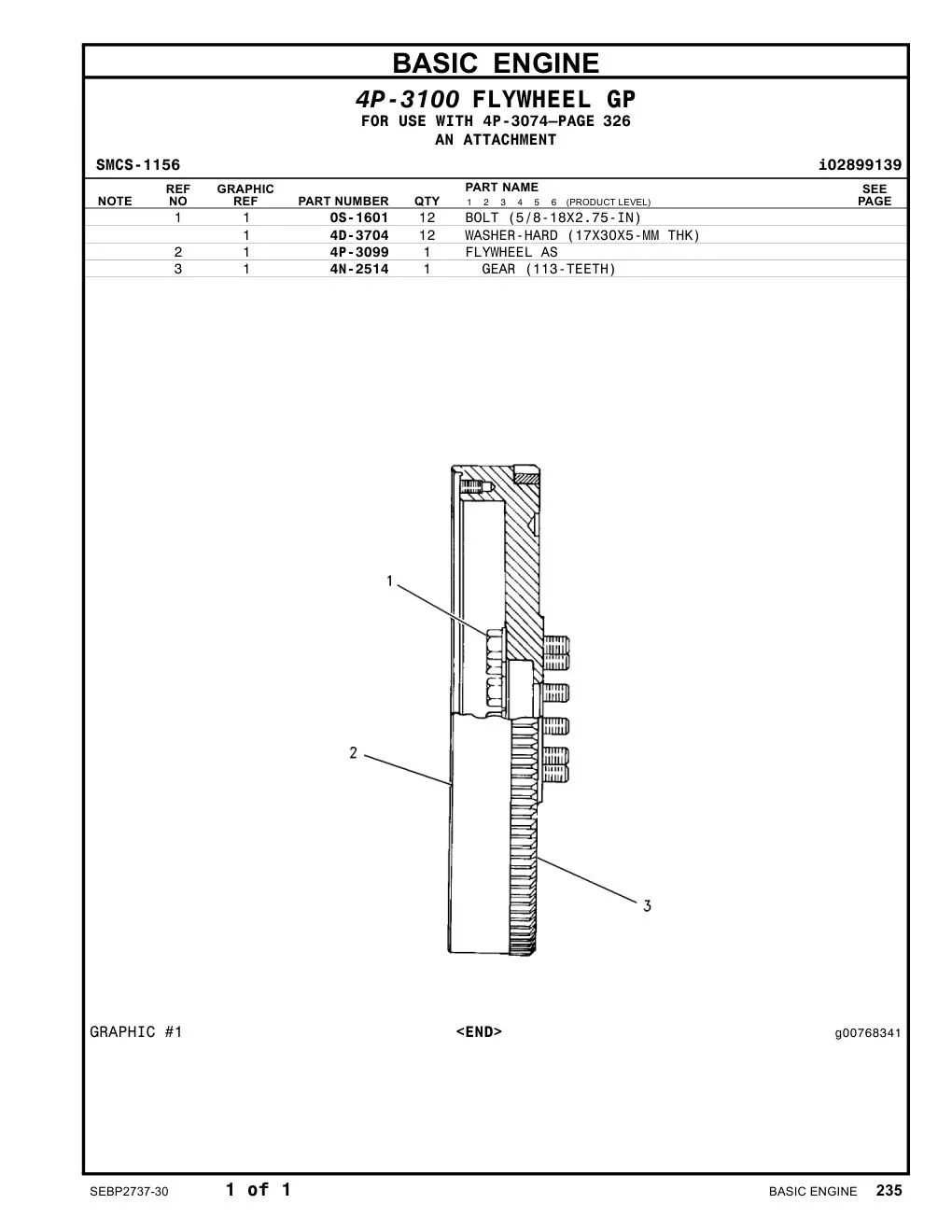 4P-3099 - FLYWHEEL AS