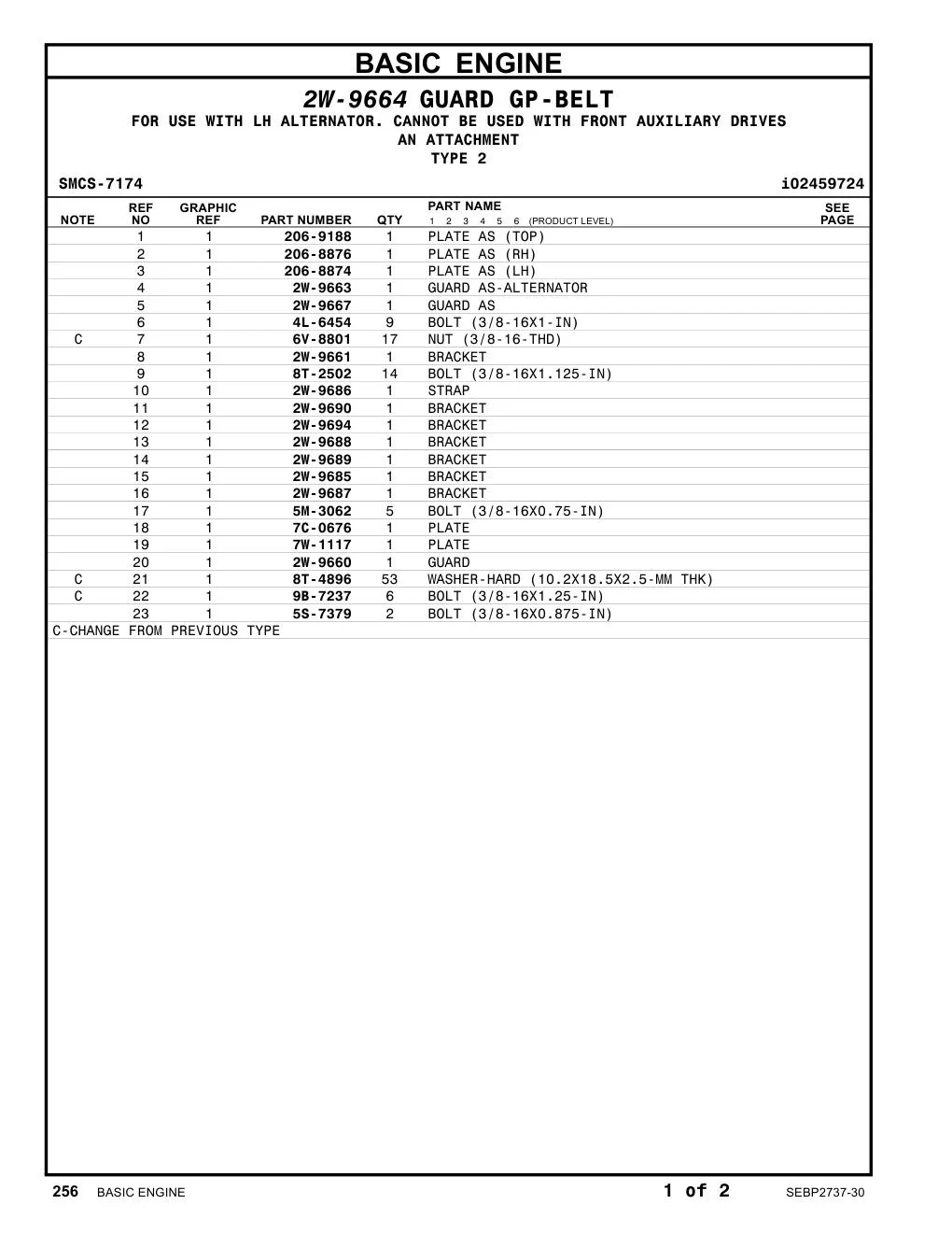 206-8876 PLATE AS (RH) CAT parts manual diagram