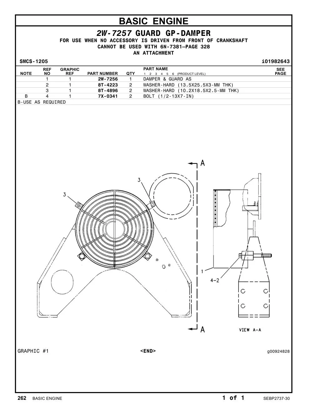 2W-7256 - DAMPER & GUARD AS