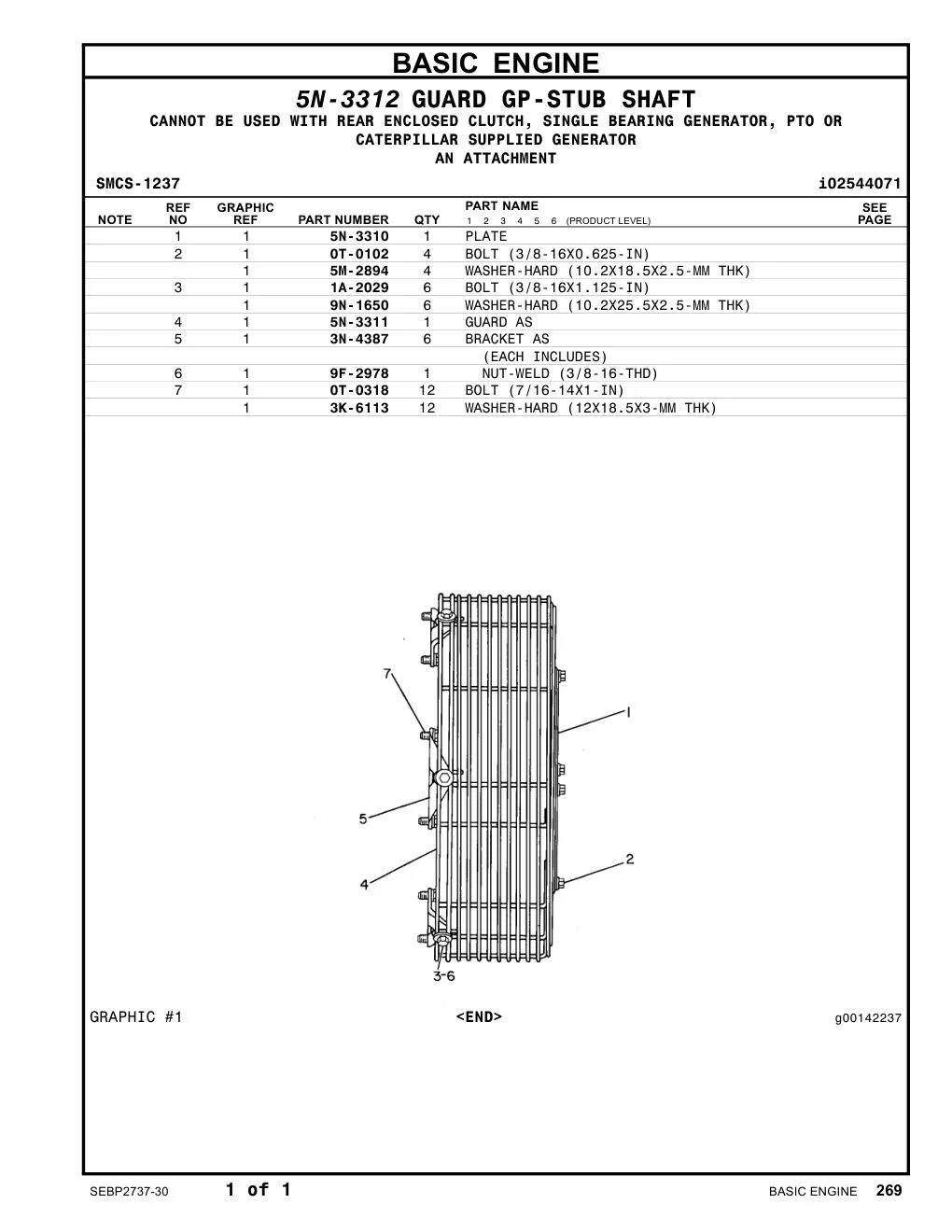 0T-0318 - BOLT (7/16-14X1-IN)