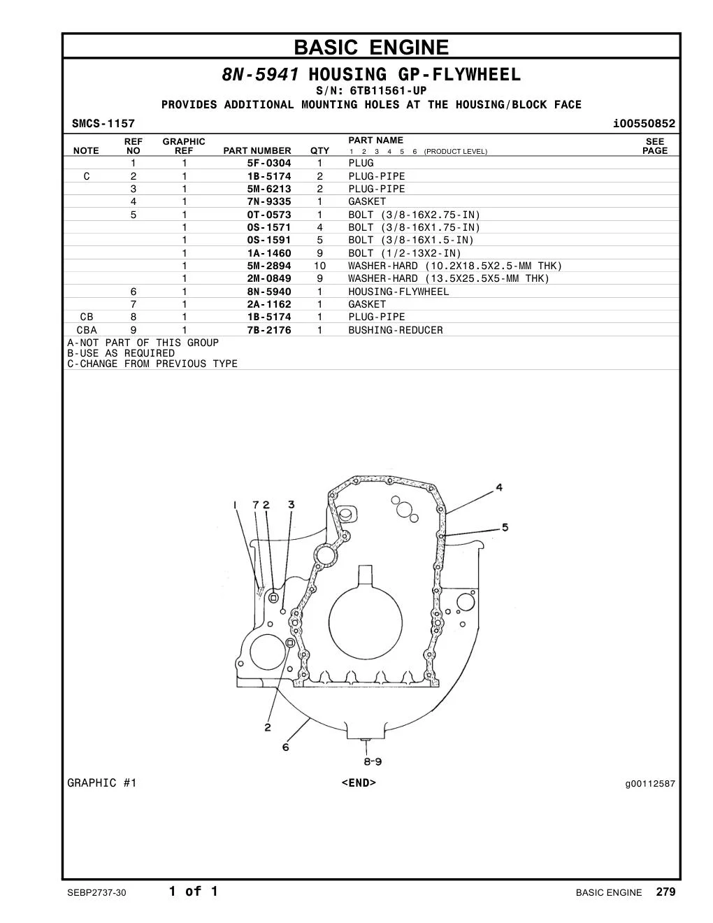 8N-5940 - HOUSING-FLYWHEEL