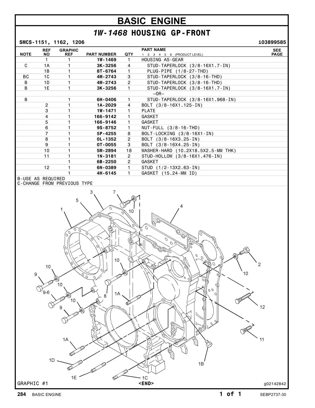 166-9142 - GASKET