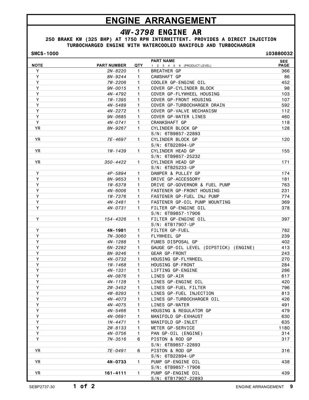 1W-6378 - DRIVE GP-GOVERNOR & FUEL PUMP